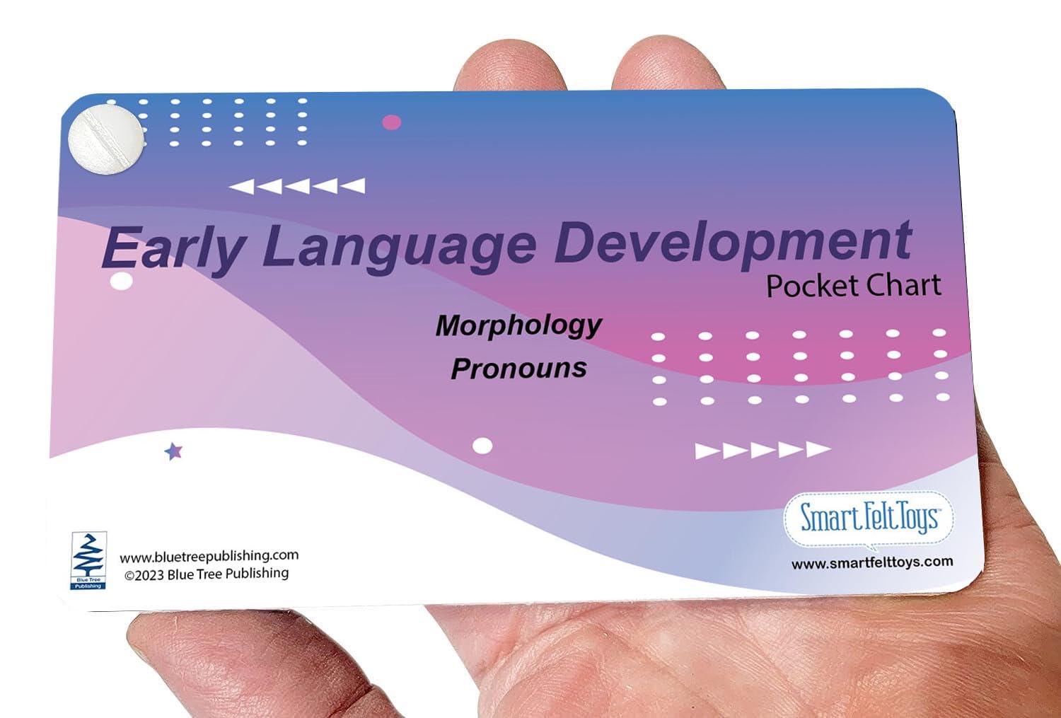 Speech Early Language Development Chart, Morphology, Designed for SLP Speech Language Pathologists. Processed by Age, Speech educational chart, Pocket Charts for SLP, 3 x 5 1/4 inch
