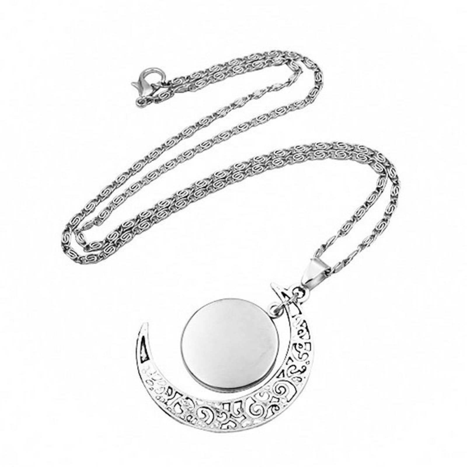 Collana Zodiacale Con Ciondolo Mezzaluna – 12 Segni (Sagittario, Leone, Toro...) – Regolabile 45+5 Cm – Unisex, Coppia O Amicizia