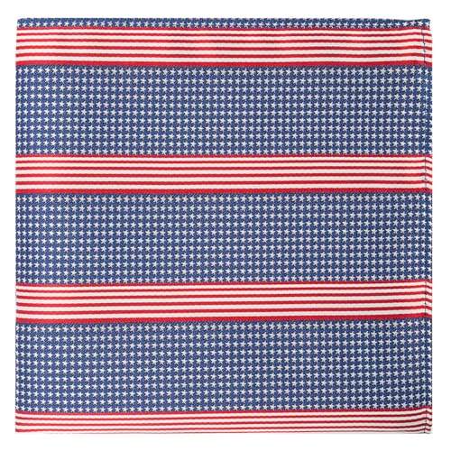 Image of KissTies Mens Pocket Square Silk Hanky The USA Pattern Handkerchief