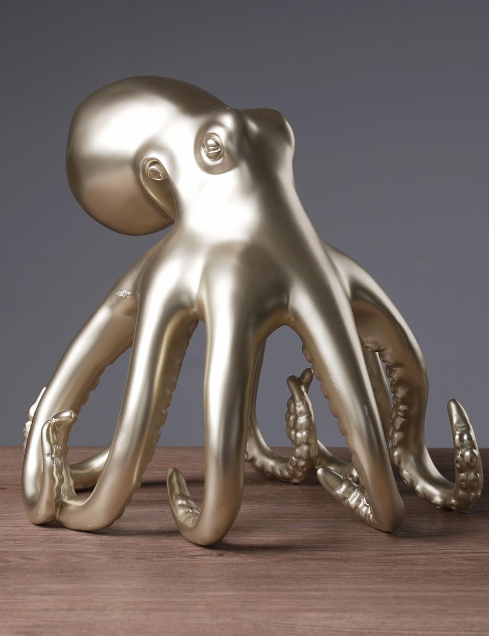 Escultura de Pulpo Figura Abstracta Estatua Moderna Decoración Arte Interior Regalo para Estanterías Escritorio Mesas Resina 22cm