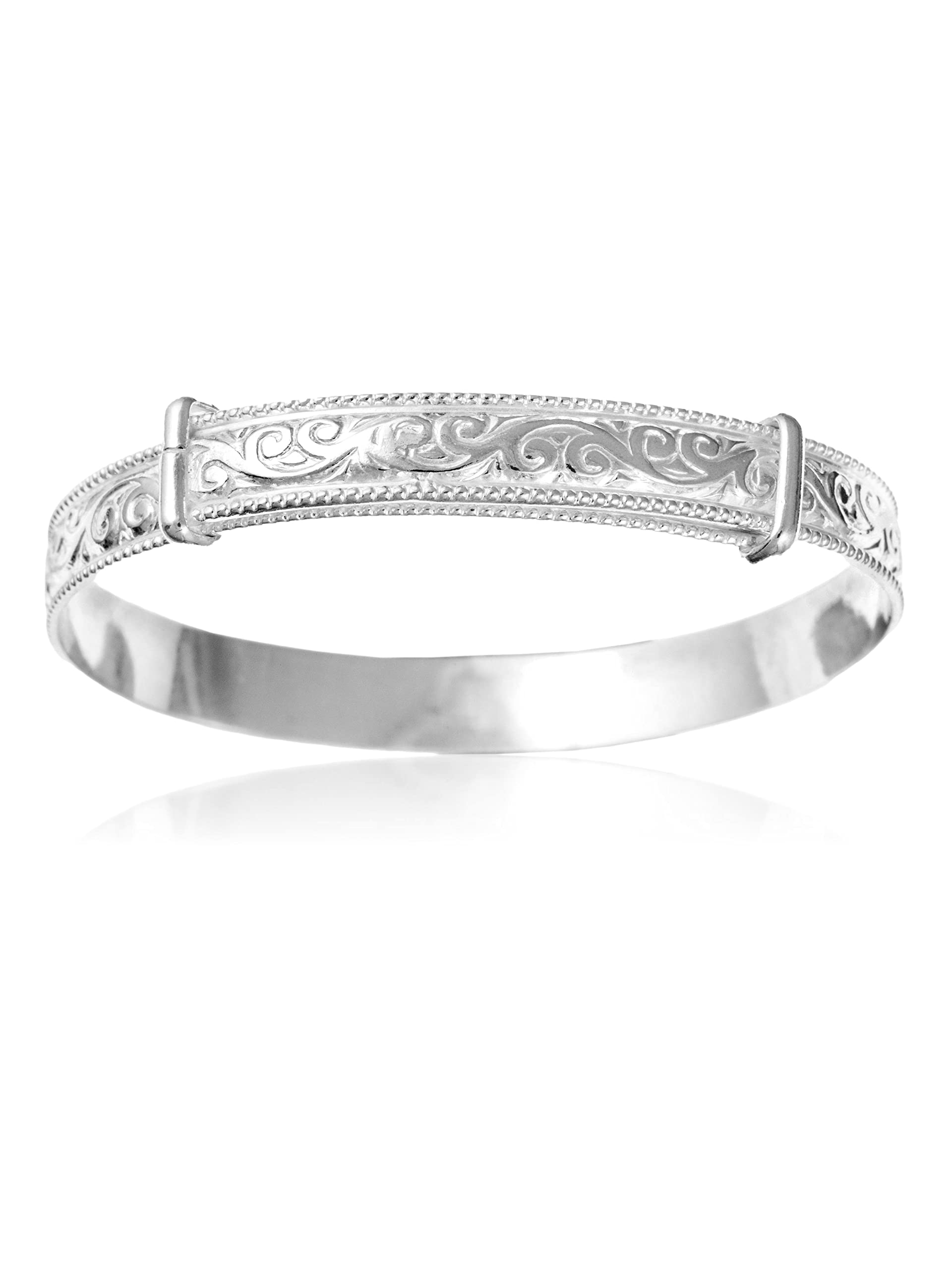 6 Mm De Ancho Con Relieve Ampliar/ampliable Pequeño Bebé Brazalete