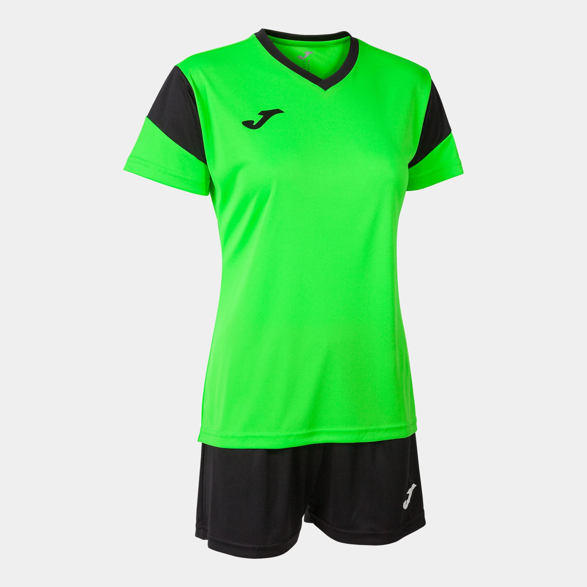 Joma Women's Phoenix Set, Fluor Green Black, XL