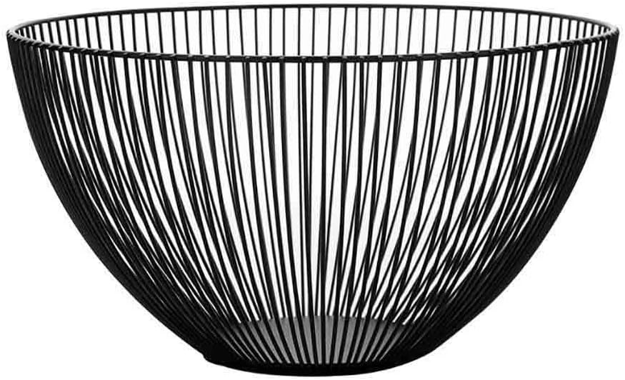 Flash Deals - 40% OFF Countertop Fruit Basket Bowl Storage, KANGMOON Metal Wire Fruit Vegetable Snack Tray Bowl Basket Kitchen Storage Rack Holder for Bread, K Cup, and Decorative Items, Iron (Black)