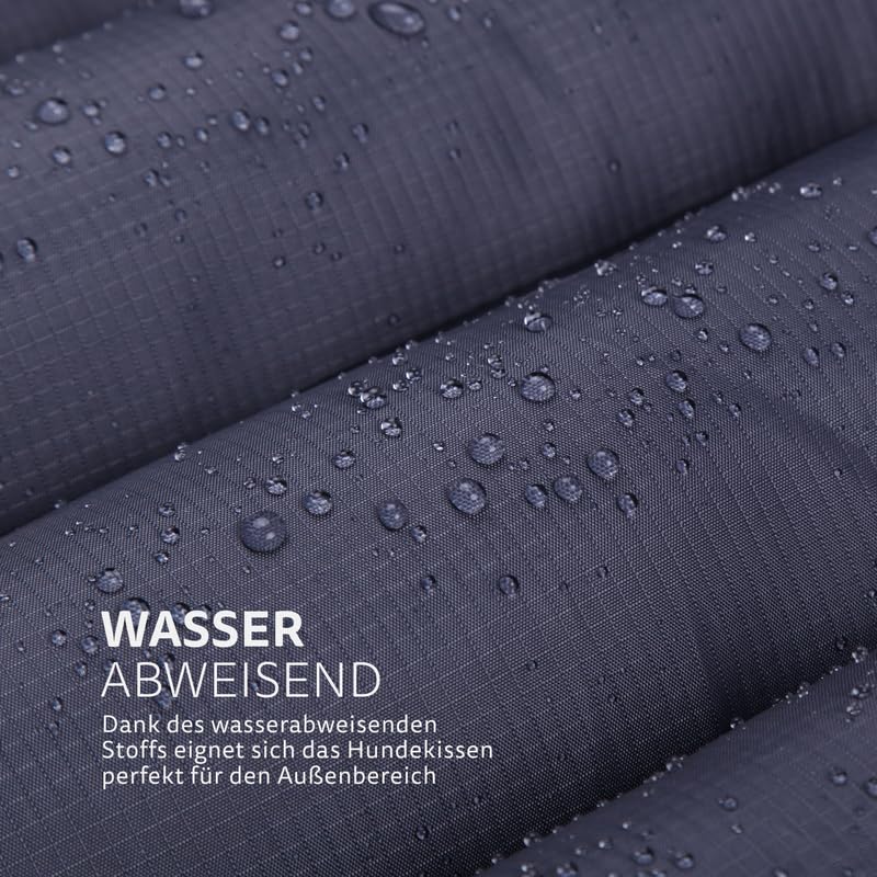 Bestlivings Hundematte 85x70cm (Rot) - Outdoor - wasserabweisend & atmungsaktiv - Hundebett gepolstert - waschbares Hundekissen für draußen