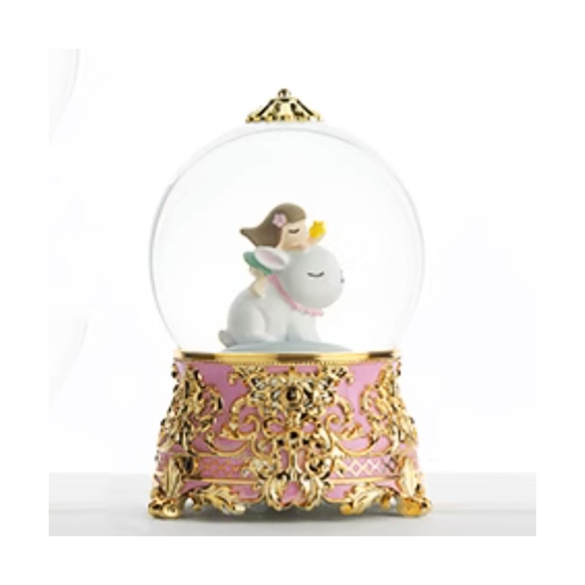 CFWSHJ Sfera di Cristallo con Fiocco di Neve Fantasy, Carillon Rotante con Sfera di Cristallo con luci Colorate Musicali per Il Regalo di Compleanno, Natale, Capodanno