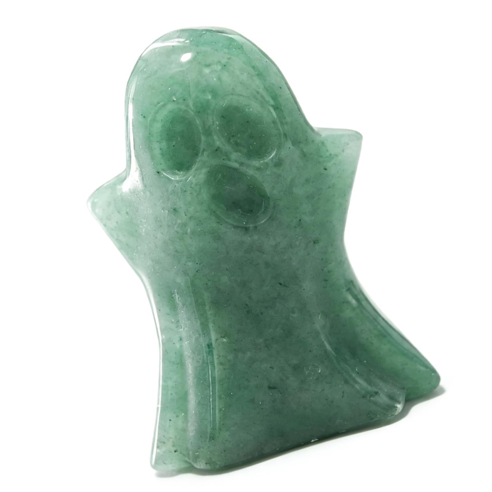 Hredyqw Crystal Ghostly Statue Hand Carved Natural Gemstones Ghostly Figurine Collection for Hallowmas Carnivals Home