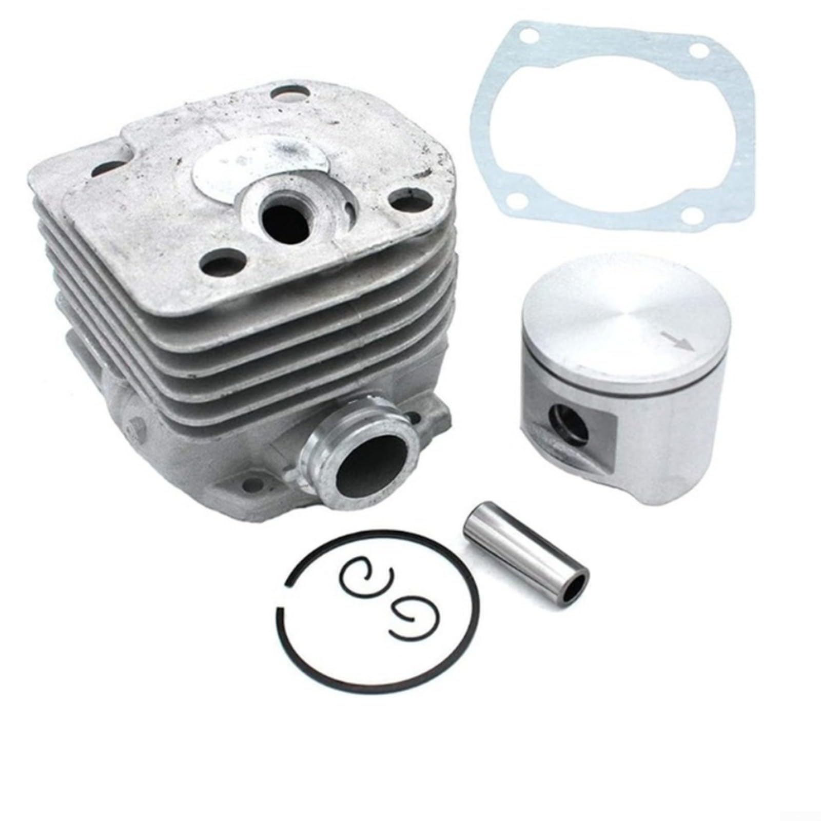 FUBESK PN 503939007 503939005 - Cilindro a porta rotonda da 48 mm per kit pistone motosega 365, set completo di ricambio in metallo con guarnizione