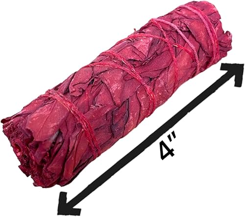 Miniatura 2 de 6 palitos de salvia de sangre de dragón, 4 pulgadas atados a mano, totalmente naturales, de origen ético para limpieza del hogar, alivio del estrés