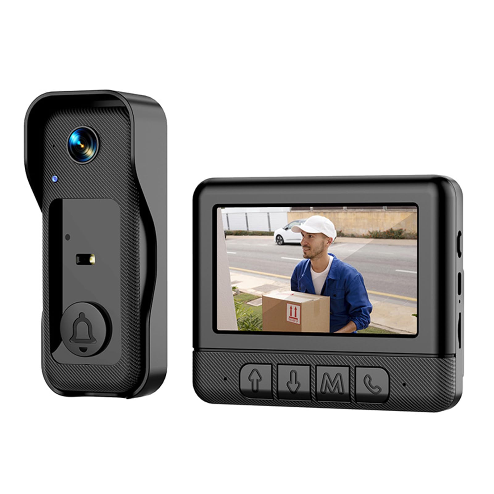 Yixannx Dark Smart Home Video Doorbell With Waterproof Capabilities Hd Video