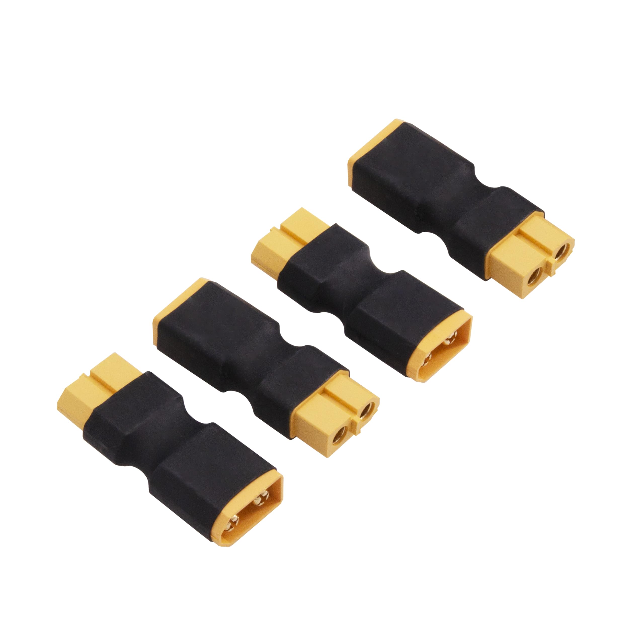 rflaueo 4pcs XT60 Male to Female Connector no Wire Adapter Converter for RC FPV Car Plane Drone LiPo Battery(E222-4)