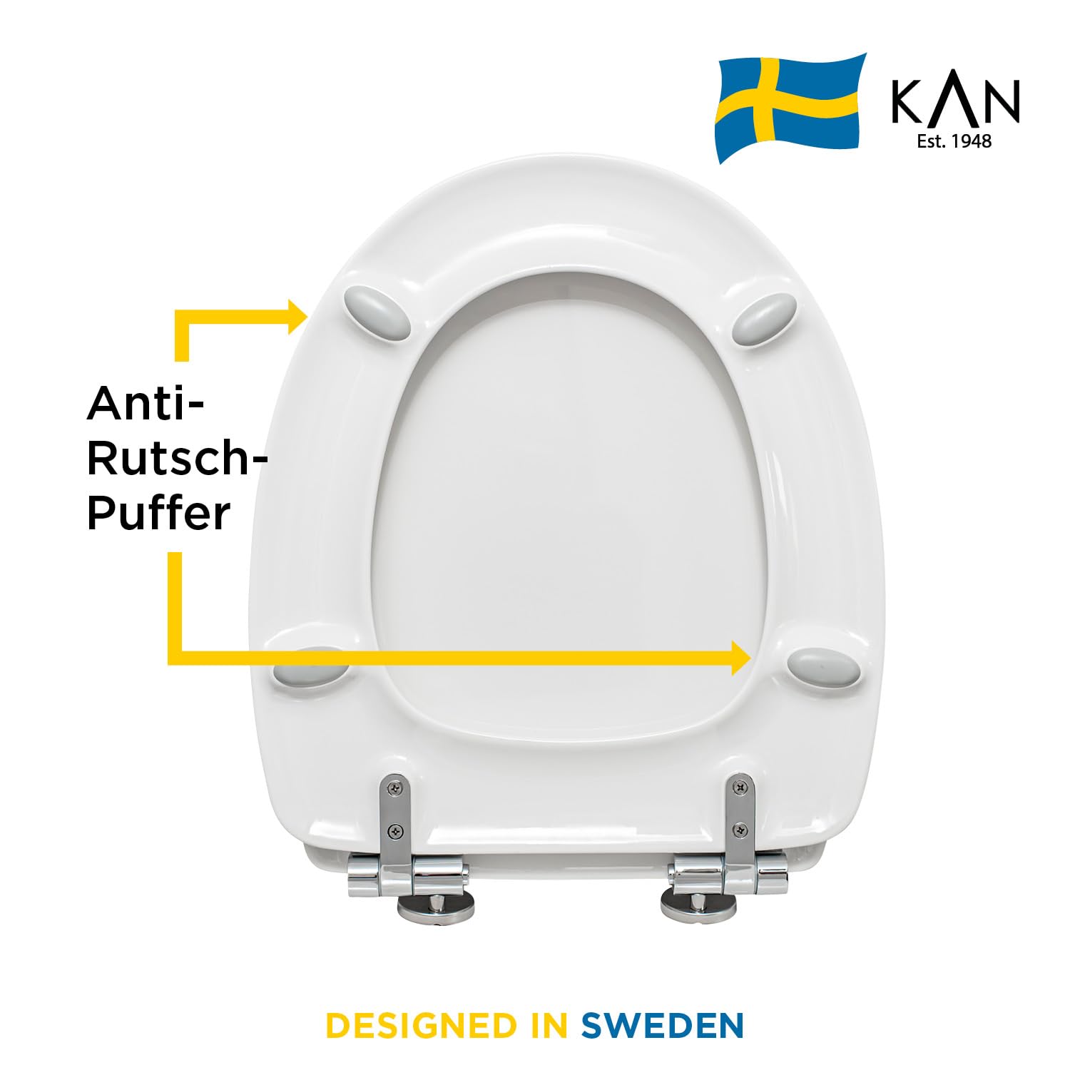Kan Stockholm Universal Shape drewno formowane / wolnoopadające/drewno/zdejmowane/mocowanie od góry/2 różne rozwiązania montażowe/owalne, uniwersalne dopasowanie