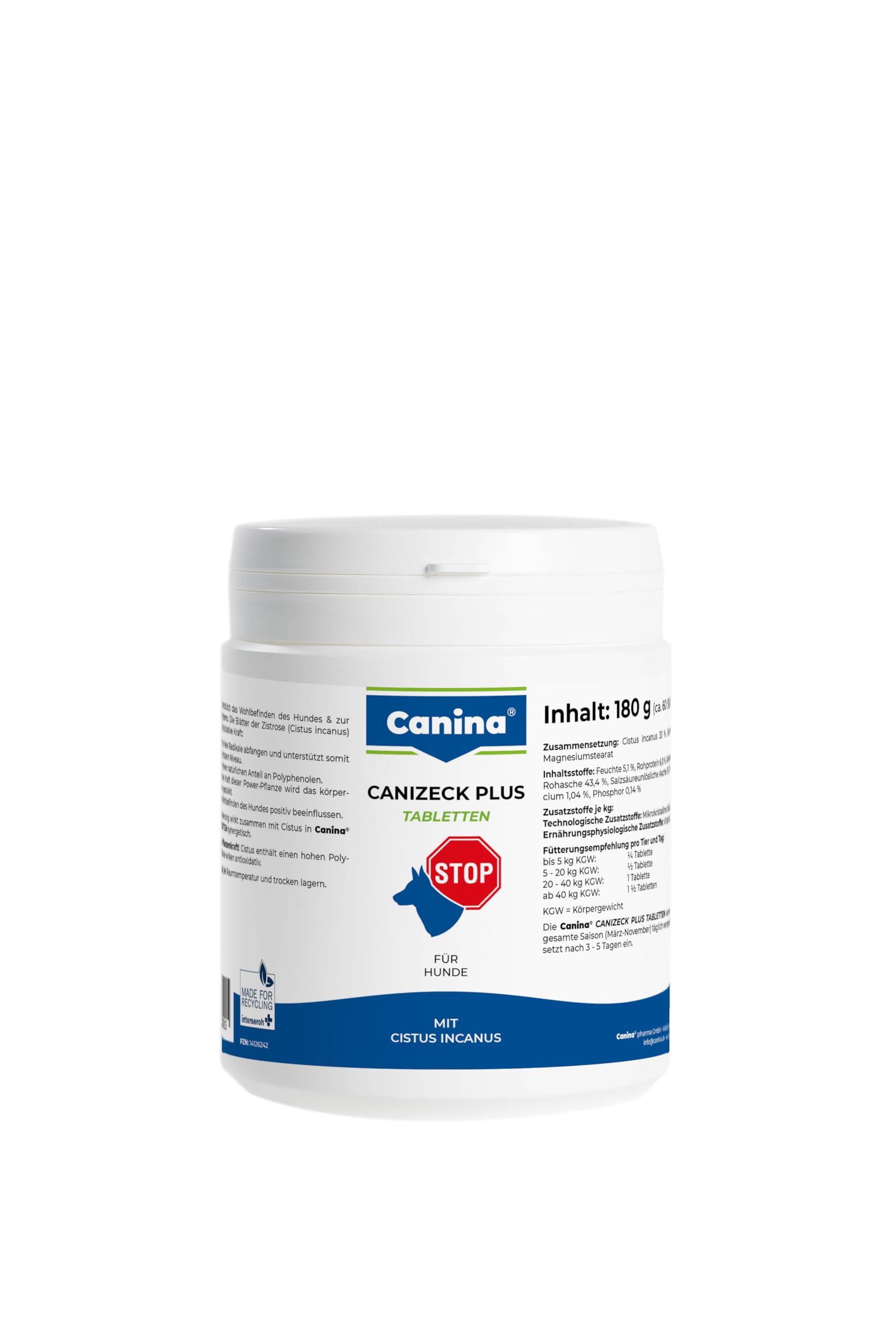 Canina Canizeck Plus Tabletten 180g