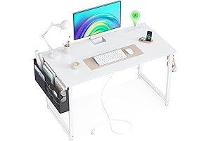 KKL Minimalist Computer Desk with Power Outlets and USB Port: Maximizing Functionality and Efficiency