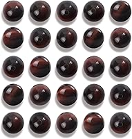 Vista 12 de 100 cuentas de hematita negra lisa natural de 0.236 pulgadas (0.236 in), cuentas redondas sueltas de piedra para fabricación de joyas con cordón