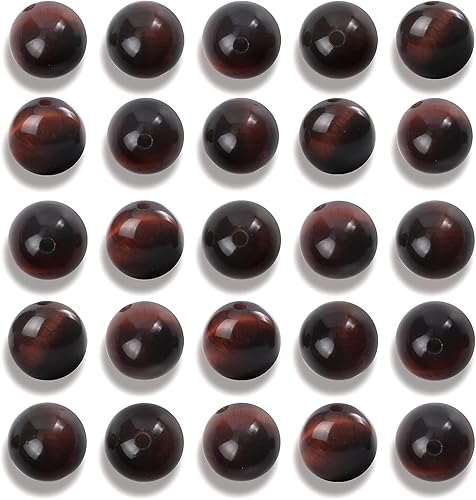 Miniatura 12 de 100 cuentas de hematita negra lisa natural de 0.236 pulgadas (0.236 in), cuentas redondas sueltas de piedra para fabricación de joyas con cordón