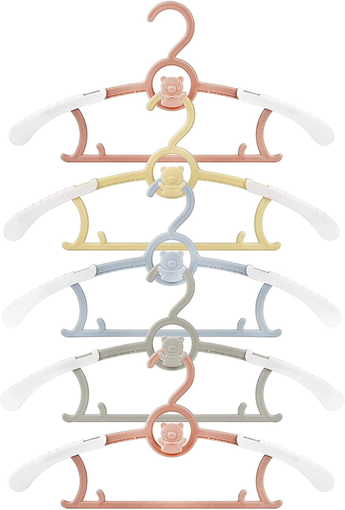 Spesh 20 Pcs Baby Clothes Hangers (28-36cm) Extendable Kids Nursery Coat Hangers Childrens Clothes-hangers for Babies,Toddlers and Teenagers(Mixed Colours) - Image 4