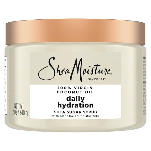 SheaMoisture Shea Sugar Body Scrub For Nourish And Replenish Skin Virgin Coconut Oil Daily Hydrating Body Scrub With 24h Shea Moisture Nutrients 12 oz