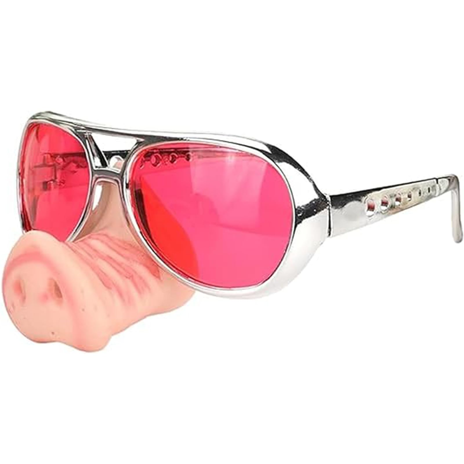 Moxychrony Funny Glasses, Pig Nose Party Glasses, Funny Sunglasses for Adults Party Accessories, Costume Festival Party Glasses, Halloween Decorations, Birthday Party Favours, Red