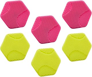 Minkissy 6 Pcs Escova de Silicone Escova Pincel de Cabelo Portátil Cabeça Massager Champô Escova Escova Facial Escova de Limpeza Face Escova Escova Escova Para Crianças Adultos