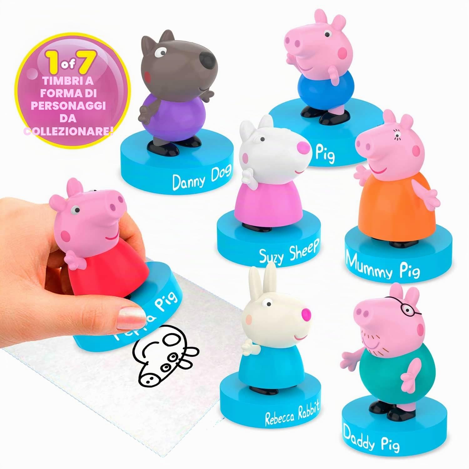 INKEE Bombe da Bagno Bambini Peppa Pig, Bombe da Bagno con Sorpresa per Vasca da Bagno, Giochi da Bagno, Blu e Rosso, 1 Unità (Confezione da 1)