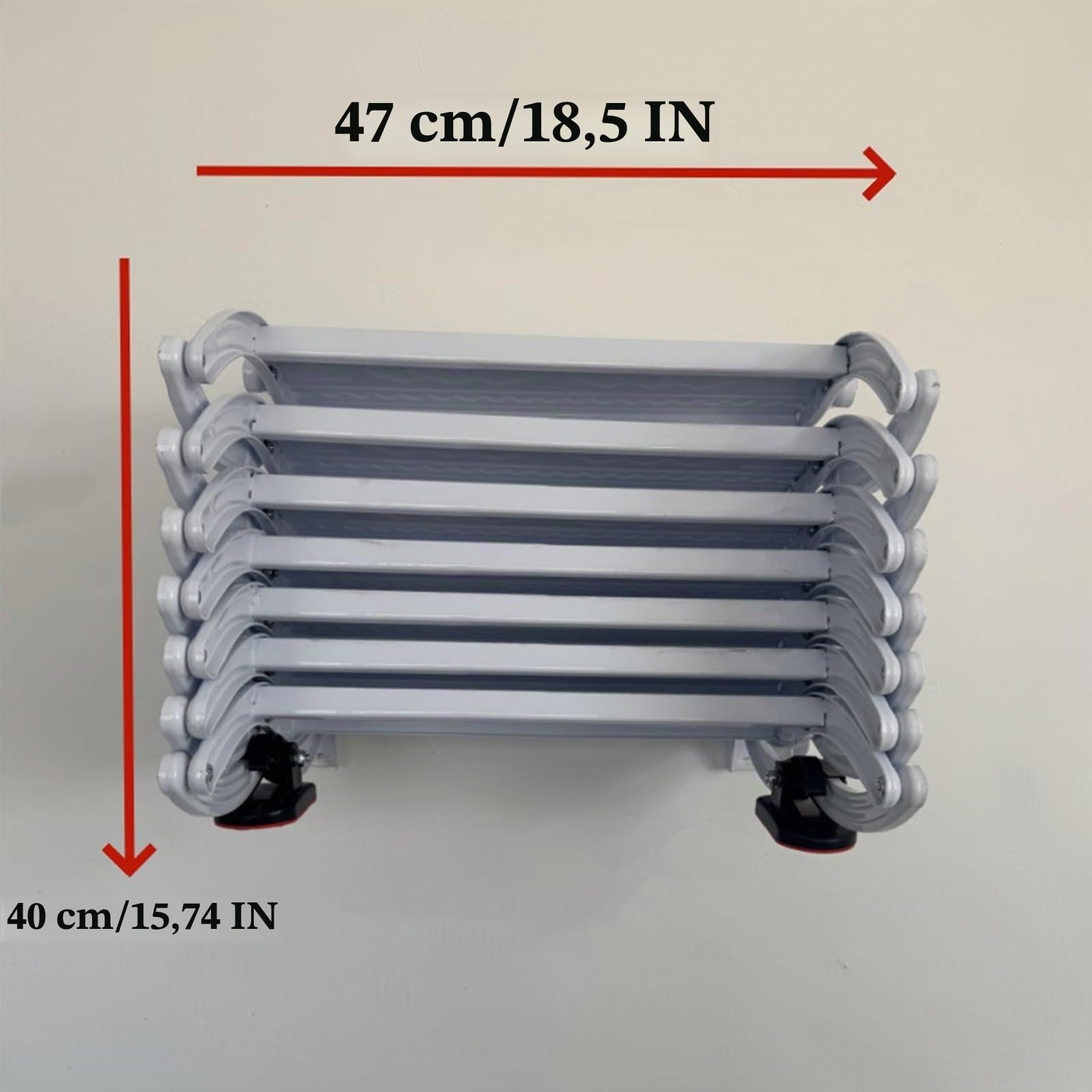 Escalier Pliant Mural, échelle escamotable Pliable pour Grenier avec pédales élargies, échelle télescopique pour Grenier d'extérieur avec système d'abaissement(H280CM/110IN)