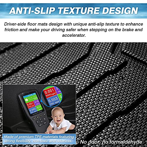 Mixsuper Custom Fit For Floor Mats 2022-2023 Ford Maverick (Only Fits Hybrid Models) All Weather Floor Liners 1St & 2Nd Row Liner Set Balck #TOP4