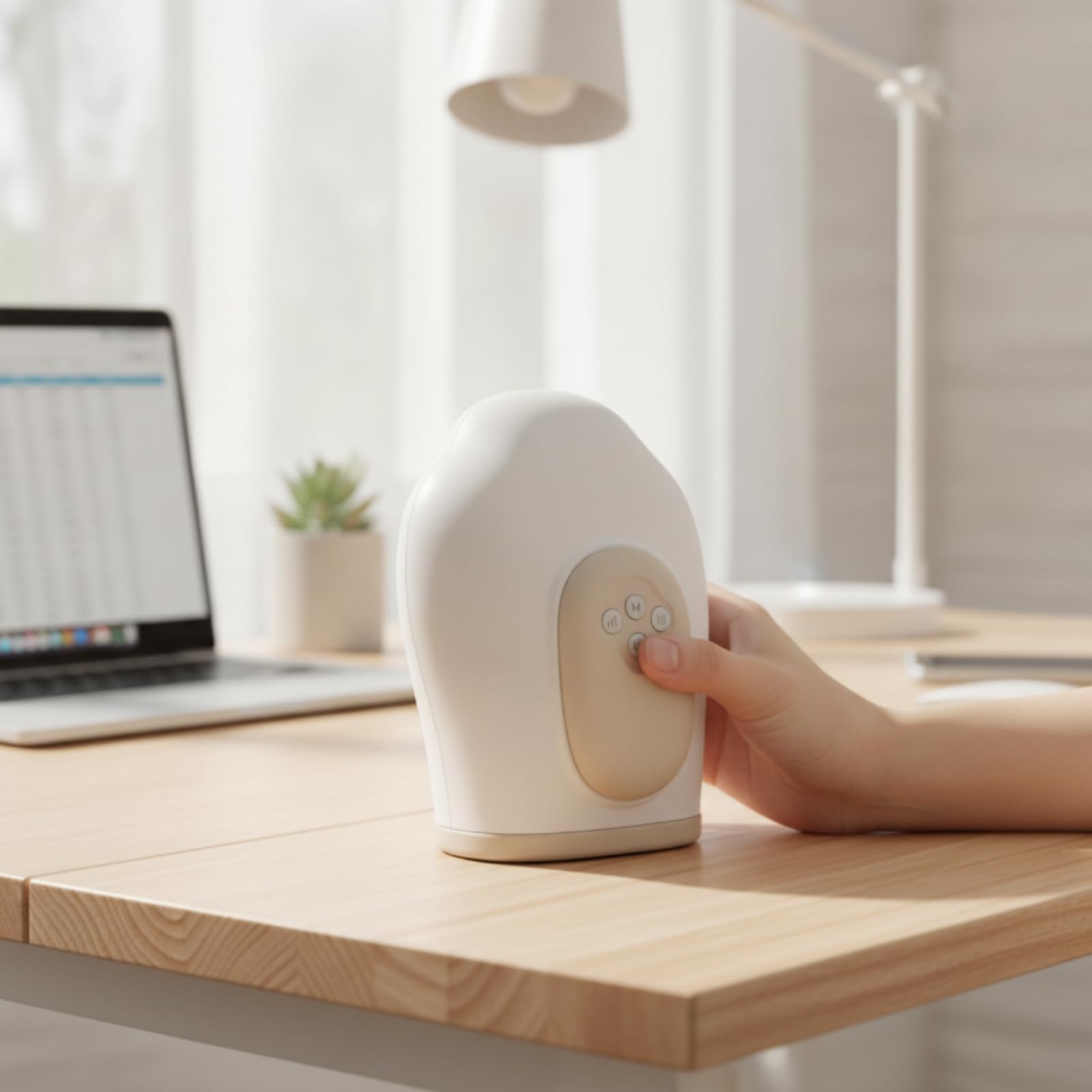 Handmassagegerät Tragbares Massagegerät Luftdruck Massager Elektromassage Luftkammern Entspannung für Büroalltag Wohnung Unterwegs