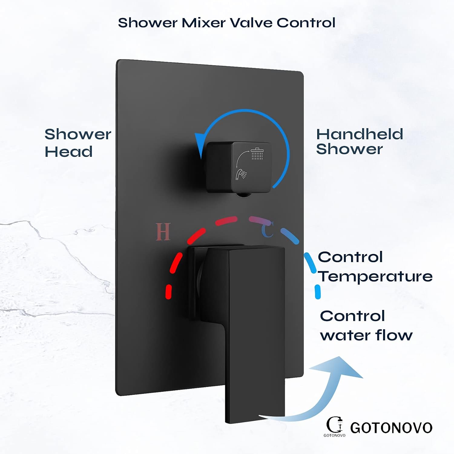 Best Deal Cheap 🛒 gotonovo Rain Shower System Matte Black Ceiling Mount 12 Inch Shower Head with Handheld Spray Luxury High Pressure Shower Combo Set Rough-in Valve and Shower Trim Included Dual Function 50% Off Discount gotonovo Rain Shower System Matte Black Ceiling Mount 12 Inch Shower Head with Handheld Spray Luxury High Pressure Shower Combo Set Rough-in Valve and Shower Trim Included Dual Function