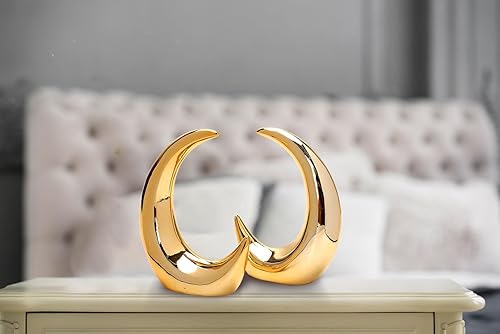 Miniatura 15 de Estatua dorada de elefante pequeño, estatua de elefante, decoración de estilo moderno, estatuas de elefante de cerámica para decoración del hogar