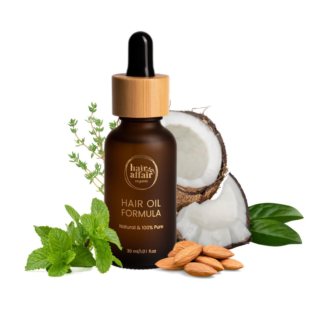 Aceite fortalecedor del crecimiento del cabello Aceite capilar 100% natural Aceite de argán orgánico, aceite de ricino, romero + 11 otros 30ml