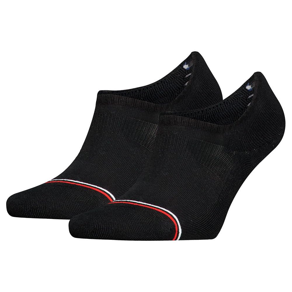 Tommy Hilfiger Unisex Footie Socks (Pack of 2), black, 35-38