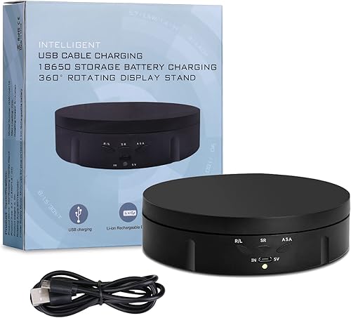 Miniatura 7 de JAYEGT Soporte de exhibición giratorio motorizado, carga de 5.74 pulgadas22 libras, soporte de exhibición electrónico de 360 grados para productos