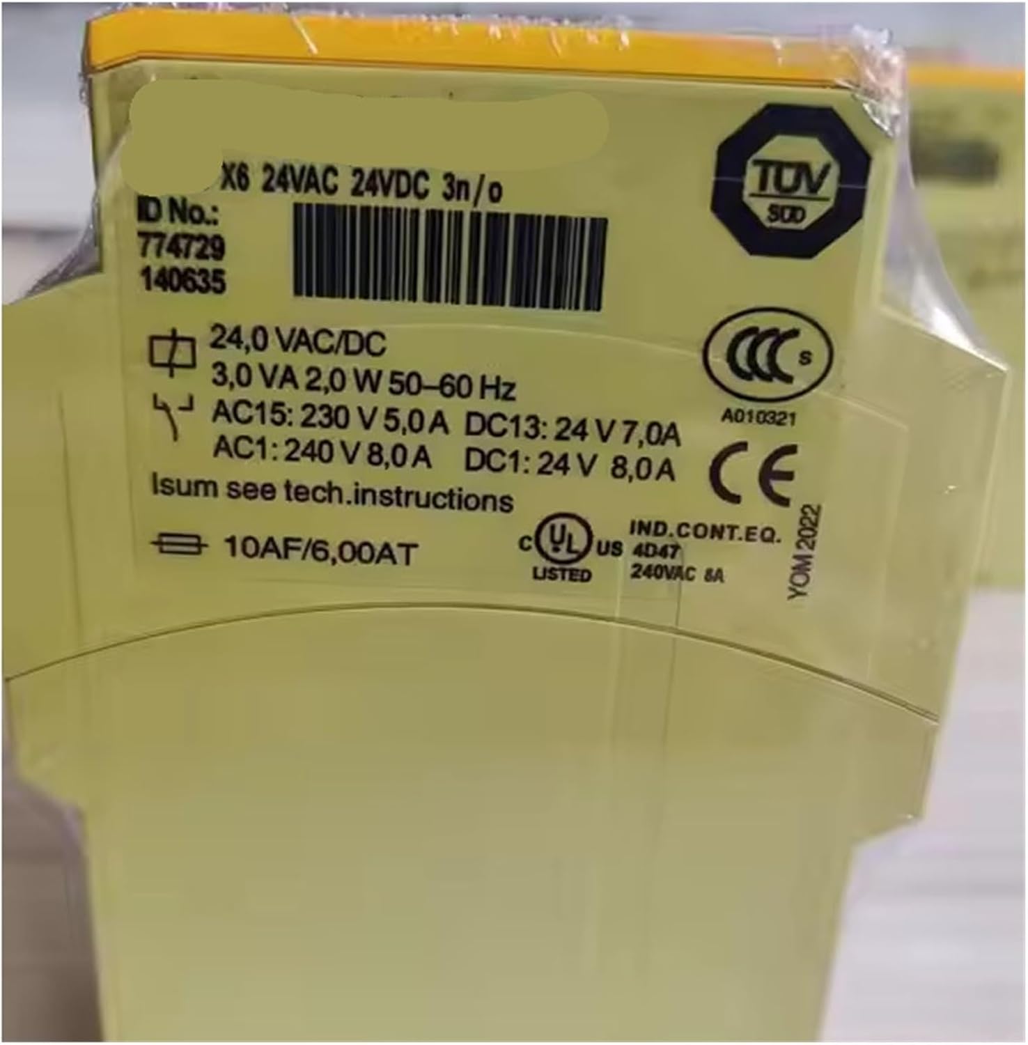 Relay Module 774729 X6 24VAC 24VDC 3n/o