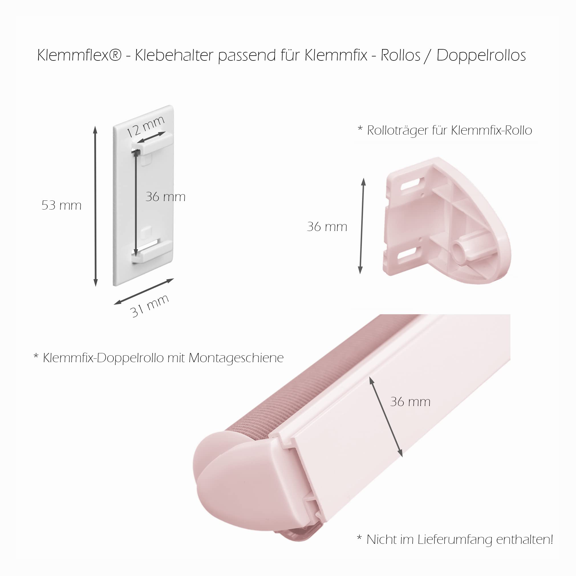 Supporti Per Tenda A Rullo - 8 Pezzi, Adesivi, Senza Foratura, Per Finestre PVC E Metallo - Foto 7