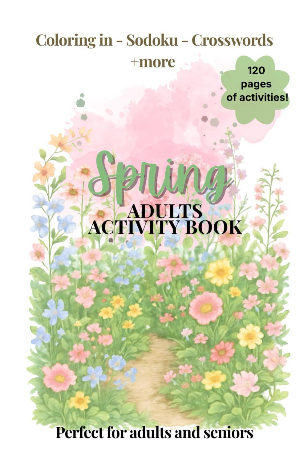 Spring & Easter Puzzle Book for Adults and Seniors: Large Print Word Searches, Crosswords, Sudoku & More