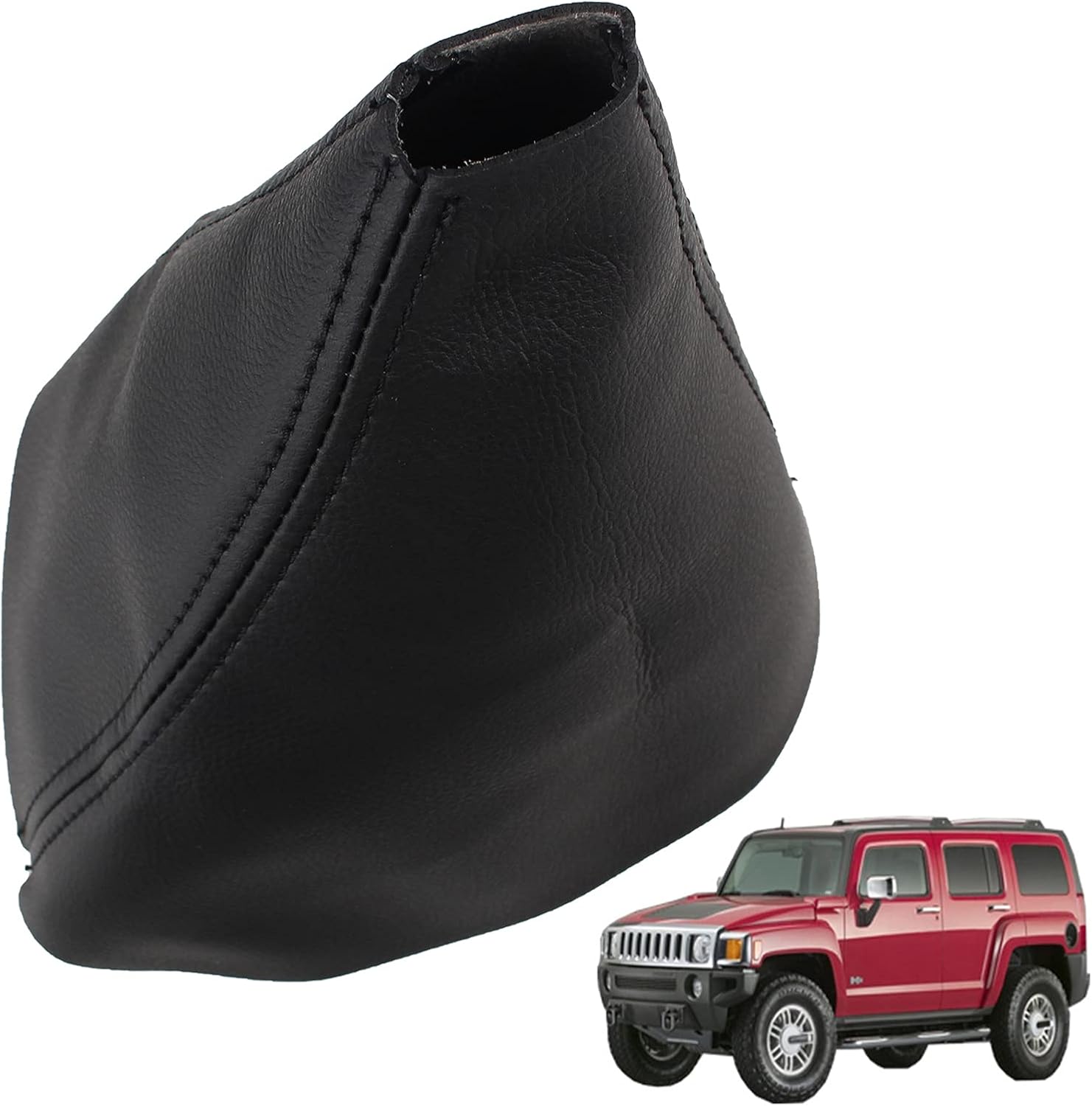 AUTOKAY Leather Shifter Boot Shift Cover for Hummer H3 Automatic 2005 2006 2007 2008