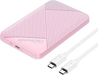 GiGimundo 2.5" Hard Drive Enclosure, 6Gbps External HDD Enclosure for 2.5inch 9.5mm 7mm SATA III SSD HDD with UASP, Compatible with WD Seagate Samsung PS4 Xbox (Pink)