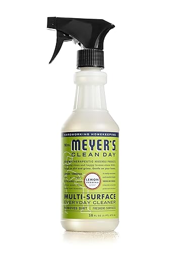 MRS. MEYER'S CLEAN DAY Spray limpiador multiusos, verbena de limón, 16 onzas líquidas