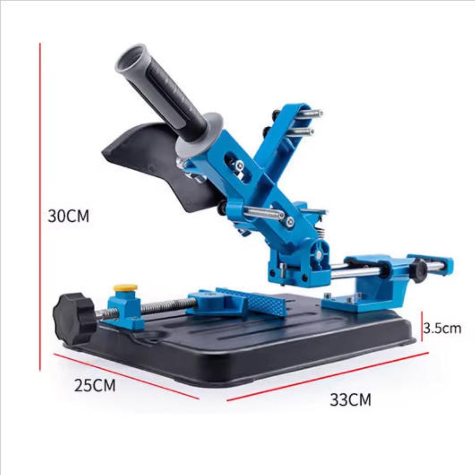 Stojak Do Szlifierki Kątowej, Mocny Aluminiowy Uchwyt Do Szlifierek 100/115/125 Mm, Regulowany Suwak Z Rurą Do Przeciągania, Uchwyt Na Biurko Z 45° Stałym Zaciskiem, Głębokość Cięcia 0-40 Mm