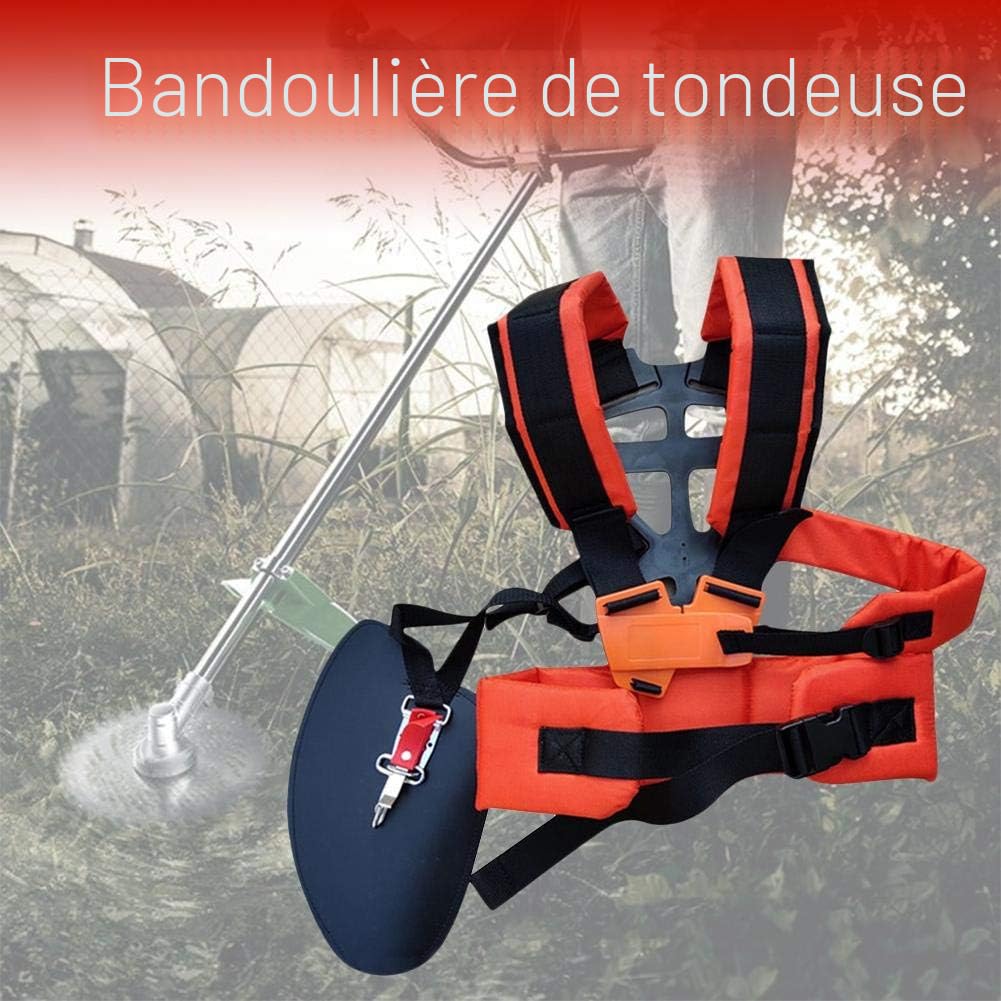 QKTYB Sangle d'épaule Universelle réglable rembourrée Confortable Double Sangle d'épaule en Nylon pour Tondeuse à Gazon