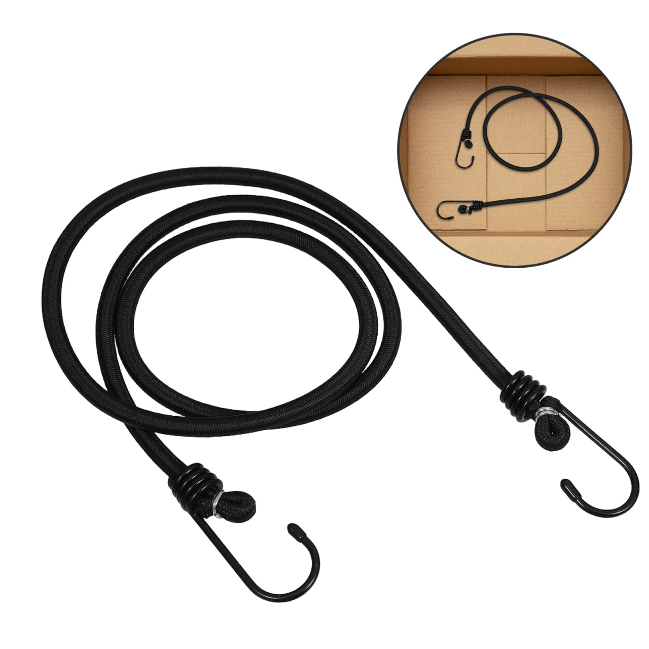 jojofuny Adjustable Elastic Bungee Cords with Hooks 48In Lightweight Stretch Rope Straps for Luggage Tent Bike Outdoor and Indoor Use