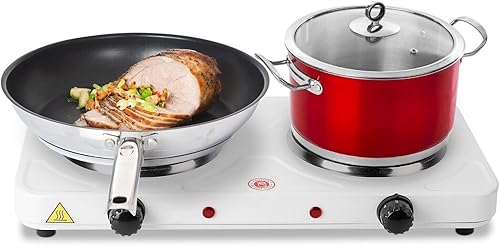 2000W portátil eléctrico doble quemador placa caliente cocina estufa