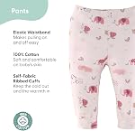 The Peanutshell Baby Pants for Girls, Newborn to 24 Months, 5 Pack, Rainbow Safari