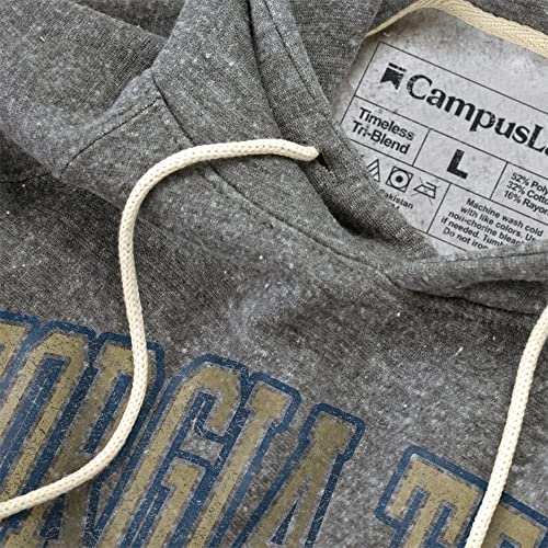 Collegiate Distressed School Name Unisex Adult Slim Fit Pullover Hoodie Collection2