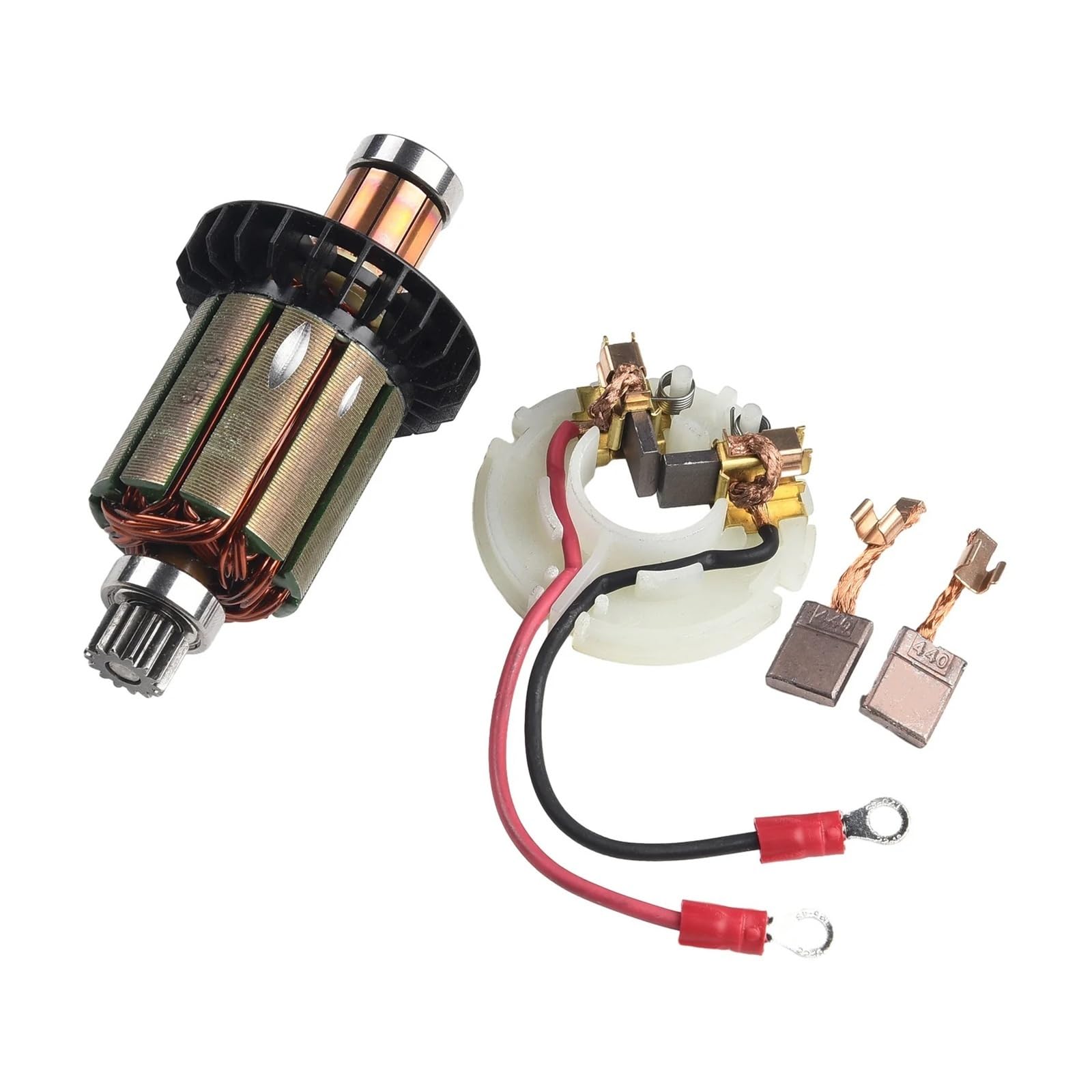 Compatible con escobillas de carbón CB440 con soporte for escobillas de armadura, juego de 4 piezas for DHP458 BHP458 BDF458 DDF458