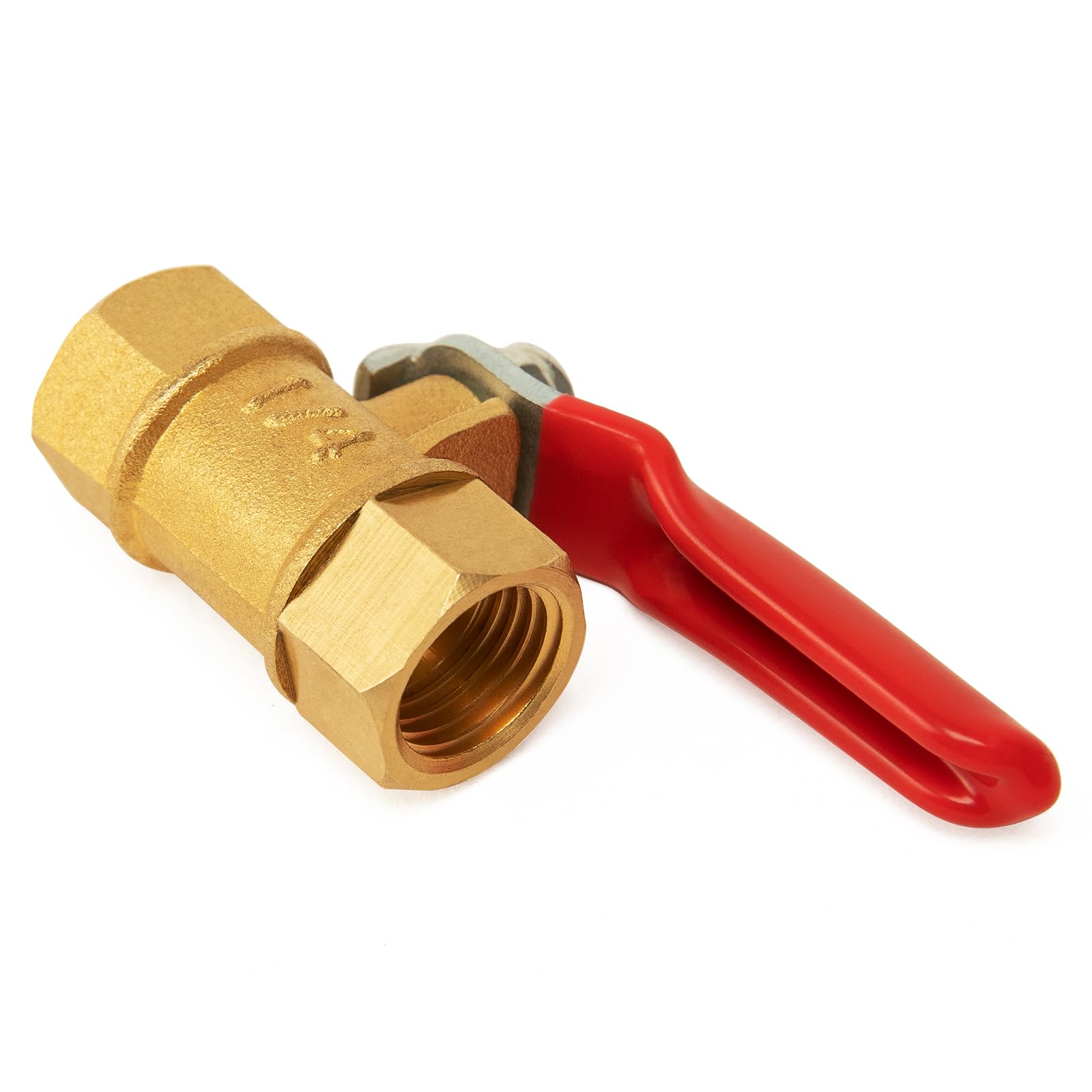 GASHER 6PCS 1/4 Inch NPT Mini Brass Ball Valve Shut Off Switch 1 4 Inch Female X Female Npt Thread Pipe Fitting