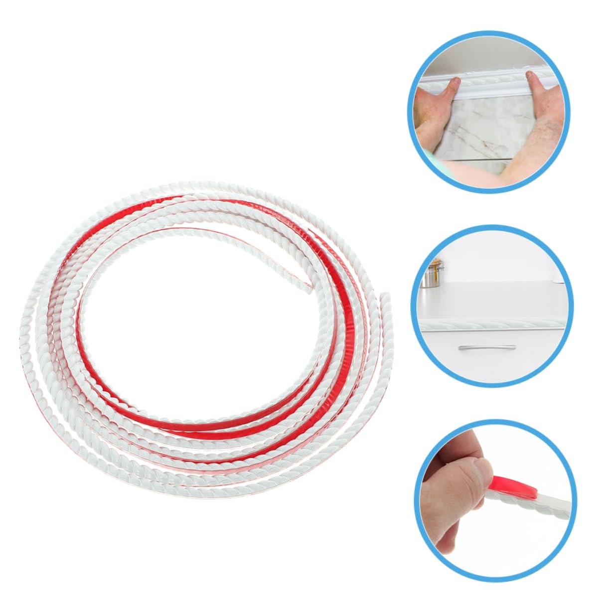 Uonlytech 1roll Self-Adhesive Edging Trim for Furniture and Cabinets Flexible Decorative Molding Peel and Stick Banding for Home Use Easy to Install