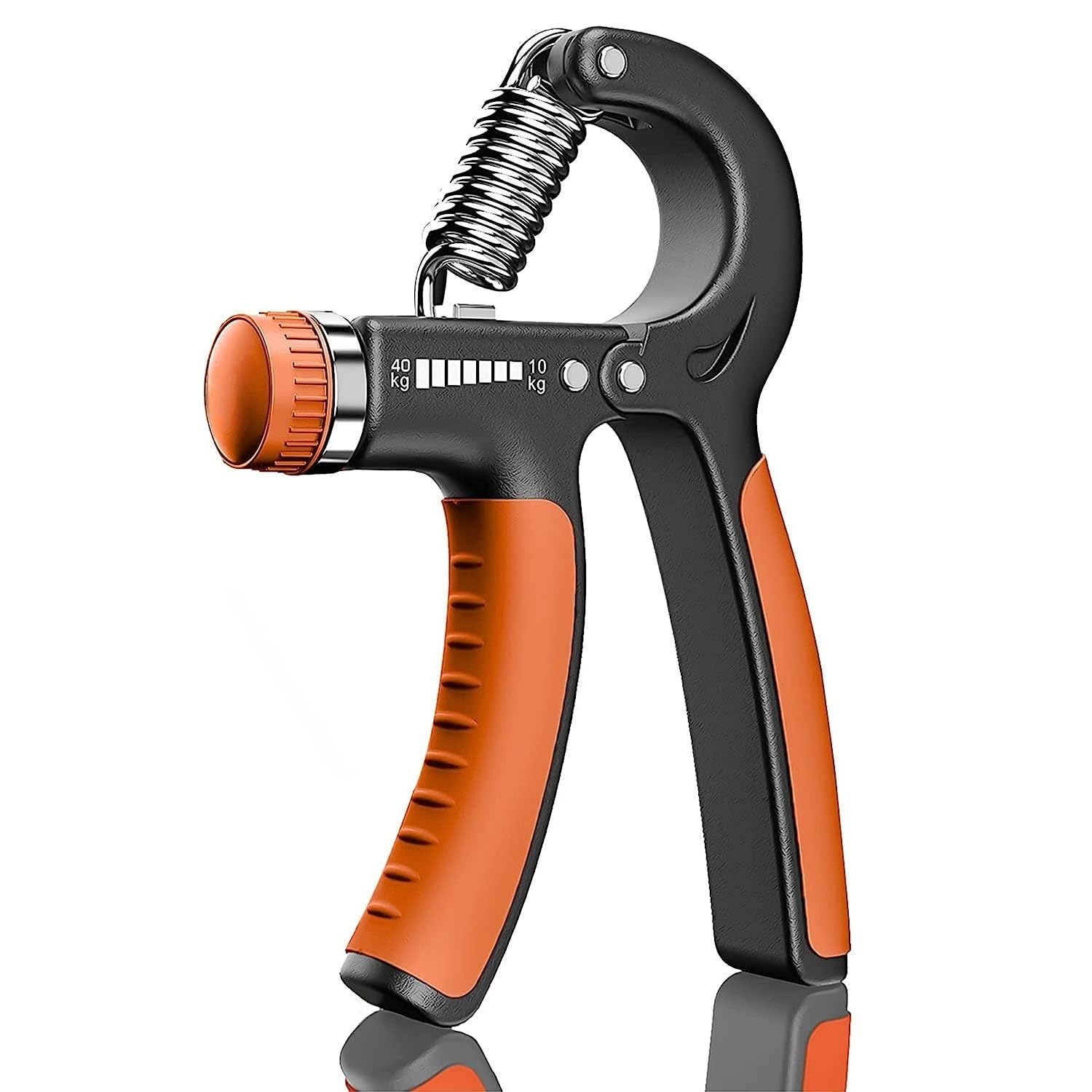 Hand Grip Workout Strengthener, Adjustable Hand Gripper for Men & Women for Gym Workout Hand Exercise Equipment to Use in Home for Forearm Exercise, Finger Power Gripper 60 Kg Black-Orange-image-18