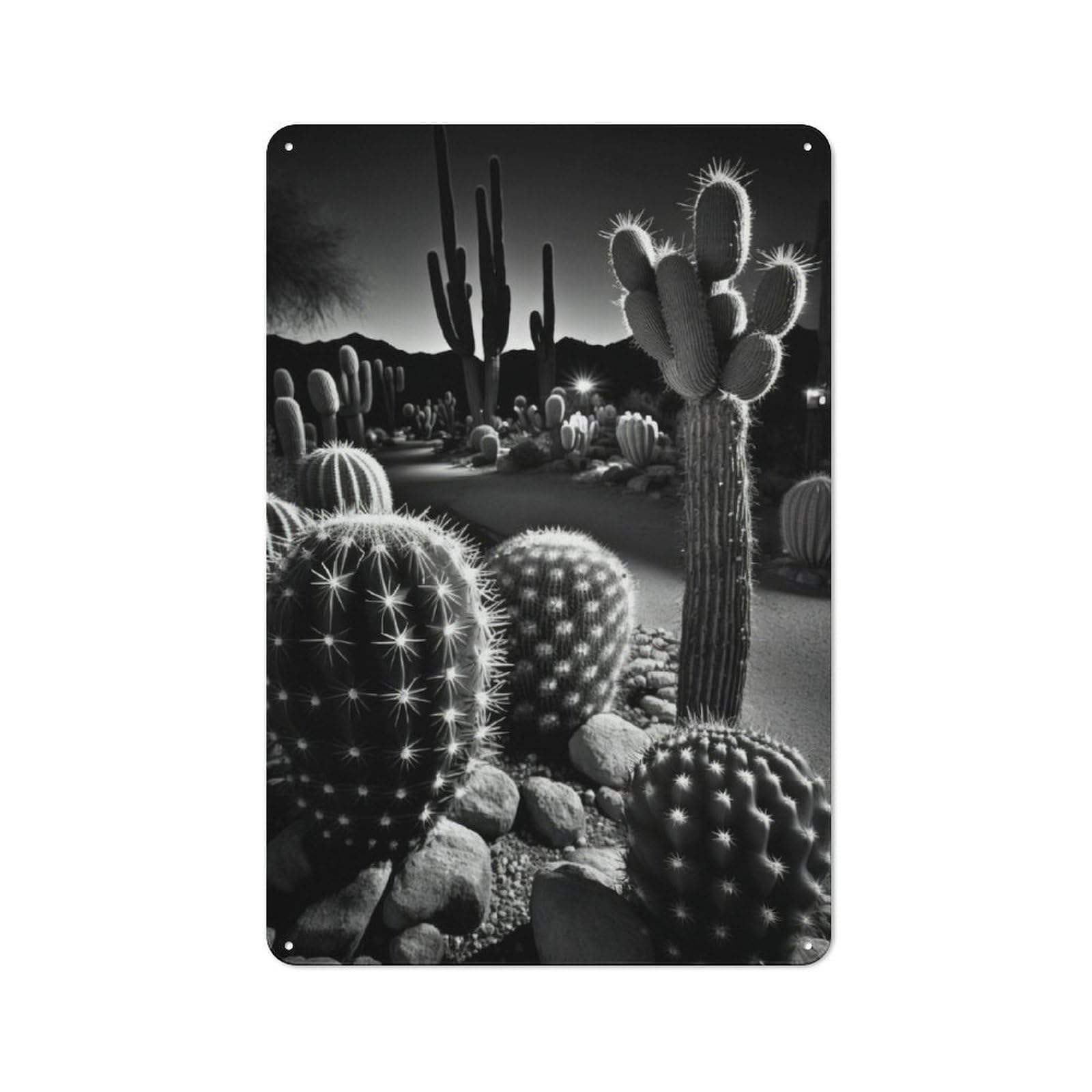 Junmoney Somewhere In The Desert Retro Metal Plaque 30X20cm For Bar Or Restaurant, Suited To Restaurant Interior Fans