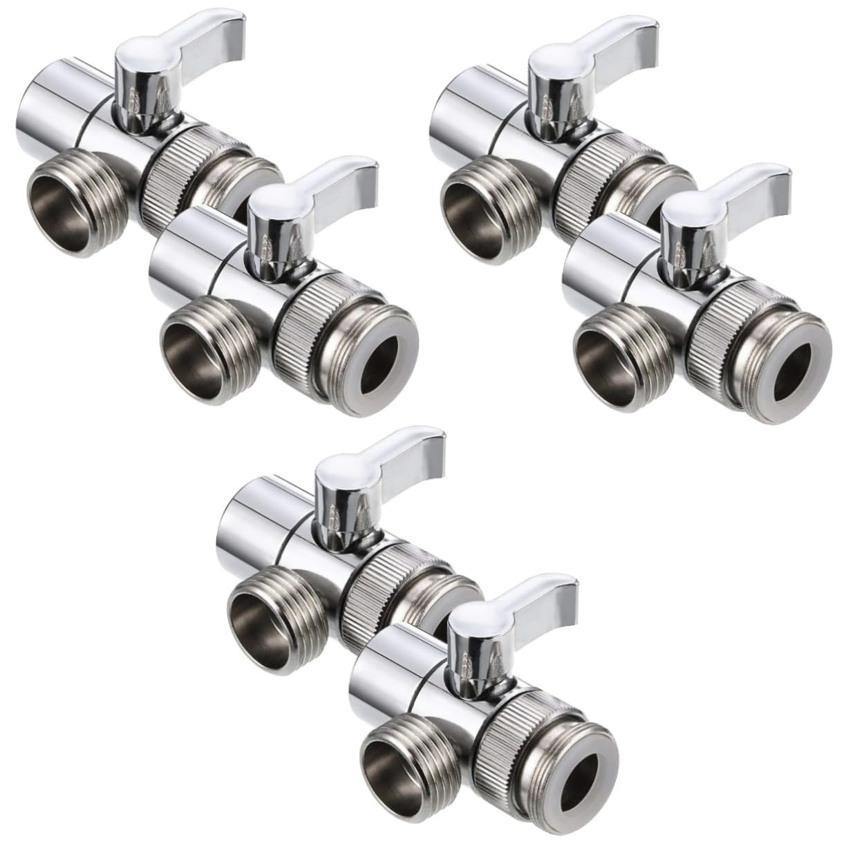 Kit de desviador de grifo de 3 vías, adaptador de grifo de fregadero portátil, conector de manguera doble para una fácil fijación, paquete de 2 divisores de manguera de agua para uso en cocina y
